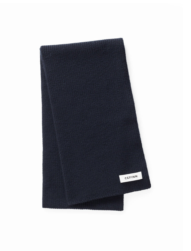 Sylvie Wool Scarf - Navy