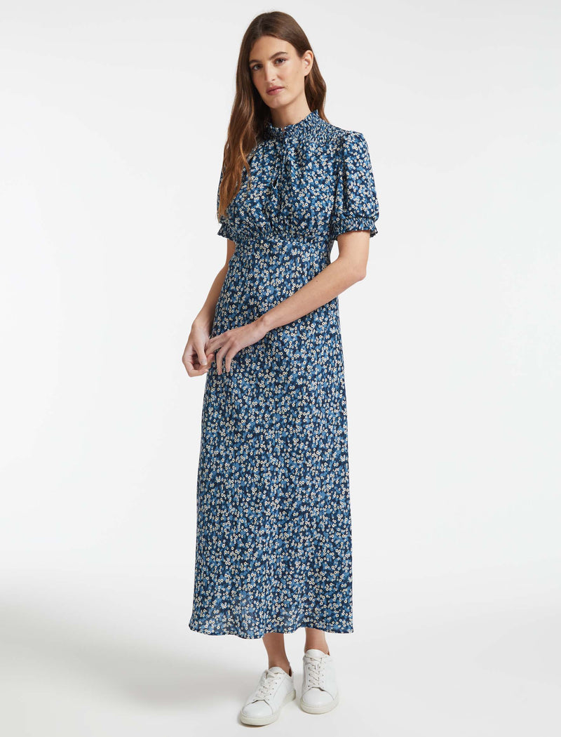 Irina Maxi Dress - Blue Blossom Print