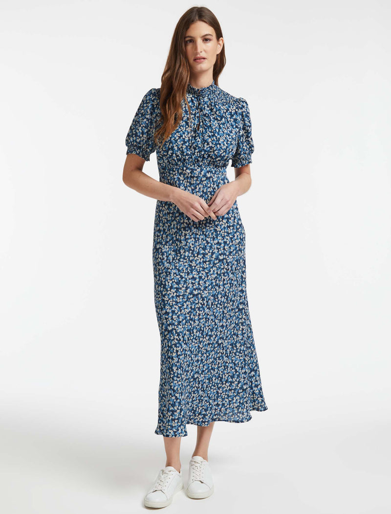Irina Maxi Dress - Blue Blossom Print